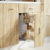 VidaXL Coș s&acirc;rmă bucătărie retractabil 3 niveluri argintiu 47x25x56 cm 50969