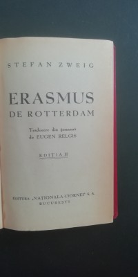 myh 546f - STEFAN ZWEIG - ERASMUS DE ROTTERDAM - ED INTERBELICA foto