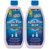 Soluţie toaletă ecologică camping, lichid WC portabil, aditiv toaletă, 2 x 0,78 L