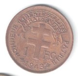 Moneda 1 franc 1943 - Africa Ecuatoriala Franceza