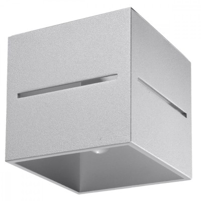 Lustră De Tavan Lobo Gri Aluminiu 1 Bec Pătrat Modern De Interior foto