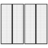 vidaXL Perdele de ușă anti-insecte cu magnet, 2 buc., negru, 200x80 cm