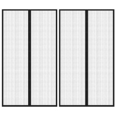 vidaXL Perdele de ușă anti-insecte cu magnet, 2 buc., negru, 200x80 cm