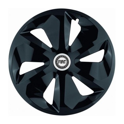 Set 4 Capace Roti Roco Negru R15, pentru Fiat foto