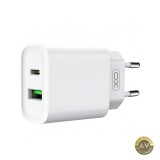 Incarcator Retea Cu Cablu Lightning XO Design CE02A 20W 3A 1 x USB-A - 1 x USB-C Alb