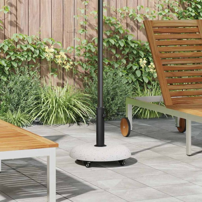 vidaXL Bază pentru umbrelă Alb și negru 45 x 45 x 40 cm Beton și metal 42007322