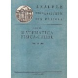 Analele Universitatii din Craiova. Seria Matematica-Fizica-Chimie, Volumul al XI-lea 1983