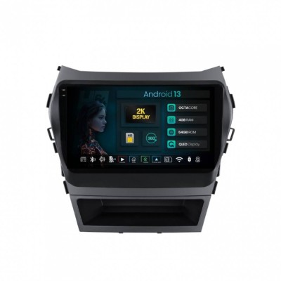 Navigatie 2K Hyundai Santa Fe IX45 (2013-2017) 4GB RAM Android 13 Octacore Slot Sim 4G DSP GPS Wi-FI Carplay Android Auto USB Bluetooth Waze Touchscre foto