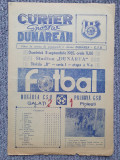 Program meci fotbal Dunarea CSU Galati-Prahova Ploiesti 8 Sept 1985, stare buna