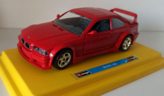 Macheta BMW M3 E36 pisicuta rosu 1994 - Bburago 1/24 foto