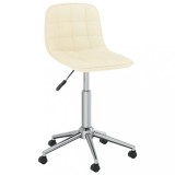 Scaun de birou pivotant, crem, material textil