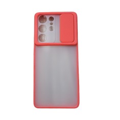 Huse silicon cu protectie camera slide Samsung Galaxy S21 Ultra , Rosu