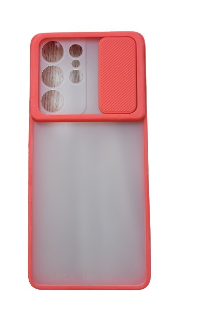 Huse silicon cu protectie camera slide Samsung Galaxy S21 Ultra , Rosu