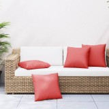 Perne decorative, 4 buc., roșu, 60x60 cm, material textil