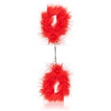Secret play Handcuffs cătușe cu pene Red Marabou 22 cm