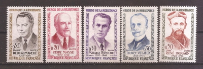 Franta 1960 - Eroii Rezistenței 4, MNH foto