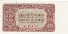 SV * Cehoslovacia DESAT KORUN / 10 COROANE 1953 SPECIMEN UNC foto