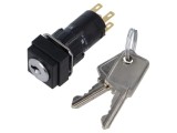Comutator rotativ cu cheie EAO 16mm 2 poziții NC NO