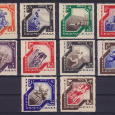 257-URSS 1935-SPARTACHIADA-Mi 513-522-Serie completa de 10 timbre cf descriere