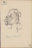 HST 179S Caricatura Alexandru Vaida-Voevod anii 1930 Geo Dumitrescu semnata