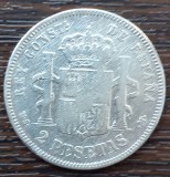 (A534) MONEDA DIN ARGINT SPANIA - 2 PESETAS 1882 MSM, REGELE ALFONSO XII, Europa