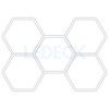 Lumina LED Hexagonala Profesionala Aluminiu, 5 Module 210x299CM , Service Auto, Detailing, Ateliere, Spatii Comerciale