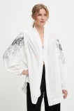 Sacou culoarea alb, oversize, modelator