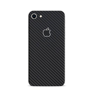 Set Folii Skin Acoperire 360 Compatibile cu Apple iPhone 8 - ApcGsm Wraps Carbon Black foto
