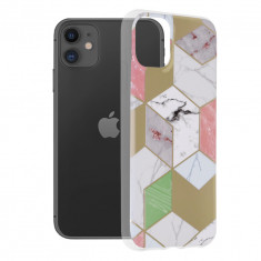 Husa pentru iPhone 11, Techsuit Marble Series, Purple Hex