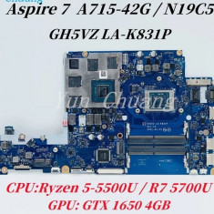 Placa de baza noua pentru Acer Aspire 7 A715-42G cod NB.QAY11.004 Procesor R75700U Cip grafic N18PG61-A cu 4GB memorie