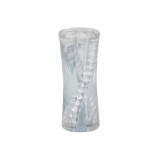 Masturbator dublu CALEXOTICS Cyclone Dual Ribbed Stroker XL, din TPE, cu texturi variate, lungime 24.25 cm, transparent