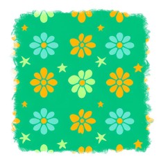 Sticker decorativ Flori, Verde, 55 cm, 9979ST foto