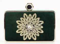 GEANTA CLUTCH VERDE SMARALD BEAUTY foto