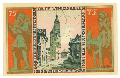 77 - Jeton GERMANIA - 75 Pfenning ( 9,6 / 6,1 cm ) - UNC - 1921 foto