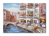 Cumpara ieftin Tablou pictat manual, La Venetia (3) - 70x50cm ulei in cutit efect 3D, Magistral!