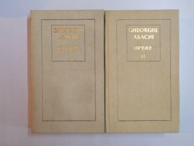 OPERE VOL I - II de GHEORGHE ASACHI , CHISINAU 1991 foto