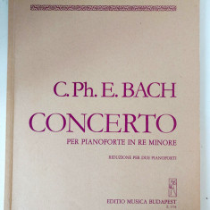 Partitura, C.PH.E. Bach, Concerto per pianoforte in re minor, la 4 maini