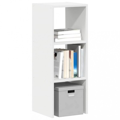 vidaXL Bibliotecă stivuabilă, alb, 30x30x80 cm, din lemn prelucrat 858803 foto