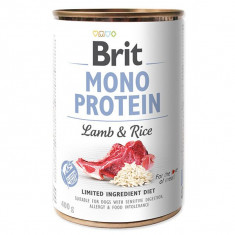 Conservă Brit Mono Protein Lamb &amp; Rice, 400 g