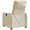 Fotoliu rabatabil electric, crem, material textil - 5