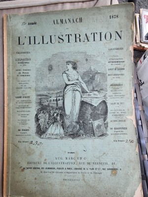 Almanach de L&amp;#039;Illustration 1878 foto