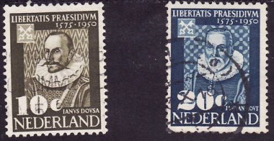 C690 - Olanda 1950 - Yv.no.547-8 stampilat,serie completa foto