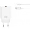 Incarcator Retea Cu Cablu microUSB XO Design CE33, 18W, 3A, 1 x USB-A, Alb