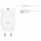 Incarcator Retea Cu Cablu microUSB XO Design CE33, 18W, 3A, 1 x USB-A, Alb