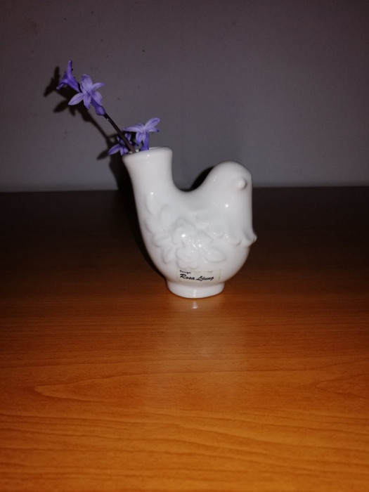 Vaza ceramica vintage forma pasare Rosa Ljung inaltime 8 cm
