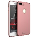 Husa iPhone 7 Plus Ipaky Luxury Thin, Protectie Completa, Anti-zgarieturi, Anti-alunecare, Roz Gold