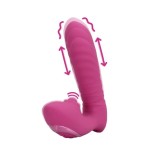 Vibrator Thrusting&amp;Tapping, 10 Moduri Stimulatoare, Silicon, USB, Roz, 15.6 cm