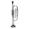 Trompeta de jucarie din plastic metalizat, 4 note