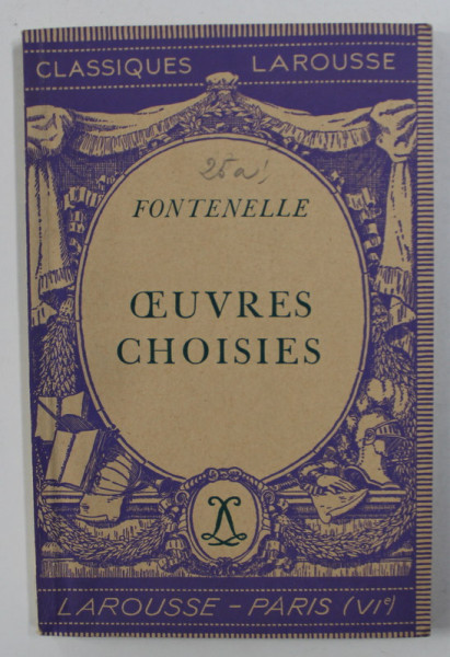 OEUVRES CHOISIES par FONTENELLE , 1937