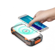 Baterie externa solara-Acumulator extern solar wireless 20000 mAh